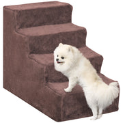 Letto per Cane con Scalinata ¨C Minimal ¨C 60x35x44 cm Marrone Lavabile