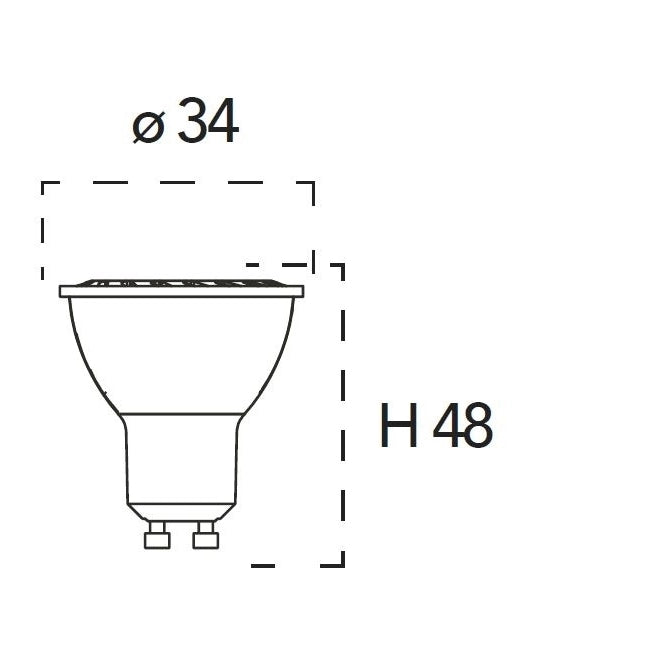 LAMPADA LED GU10 MINI 4W 4000K 300LM D.34MM