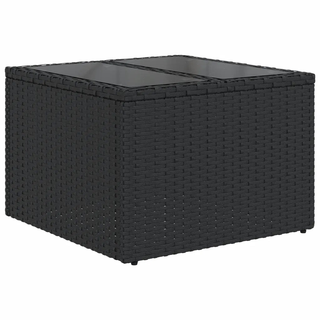 Set Divano da Giardino 6 pz con Cuscini Nero in Polyrattan 3221374