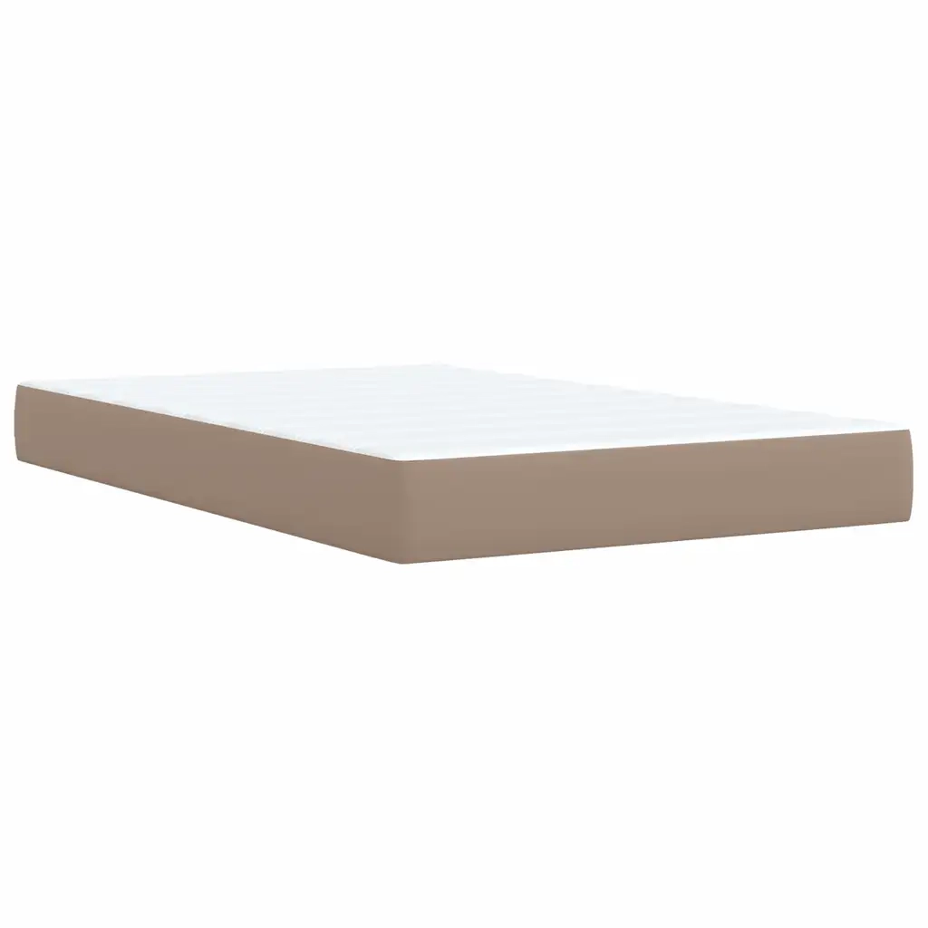 Giroletto a Molle con Materasso Cappuccino 120x200cm Similpelle