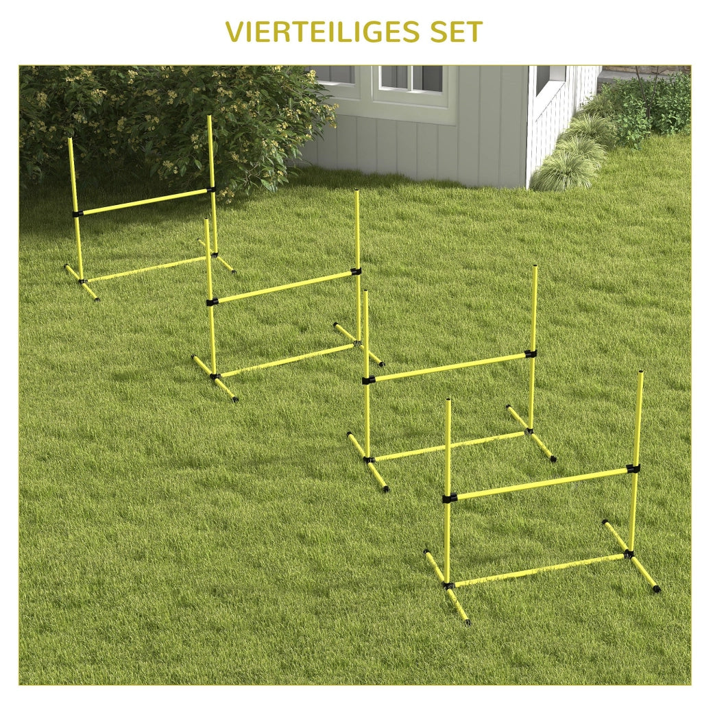Set Agility per Cani con Ostacoli e Slalom ¨C Xylo ¨C Giallo con Borsa