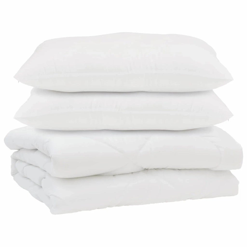 Piumone con cuscino 3 pcs Bianco Microfibra 3377490
