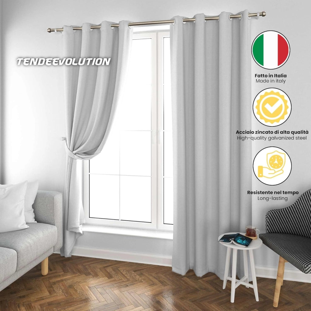 N°1 terminale modello capriccio per bastone diametro 20mm colore nikel satinato