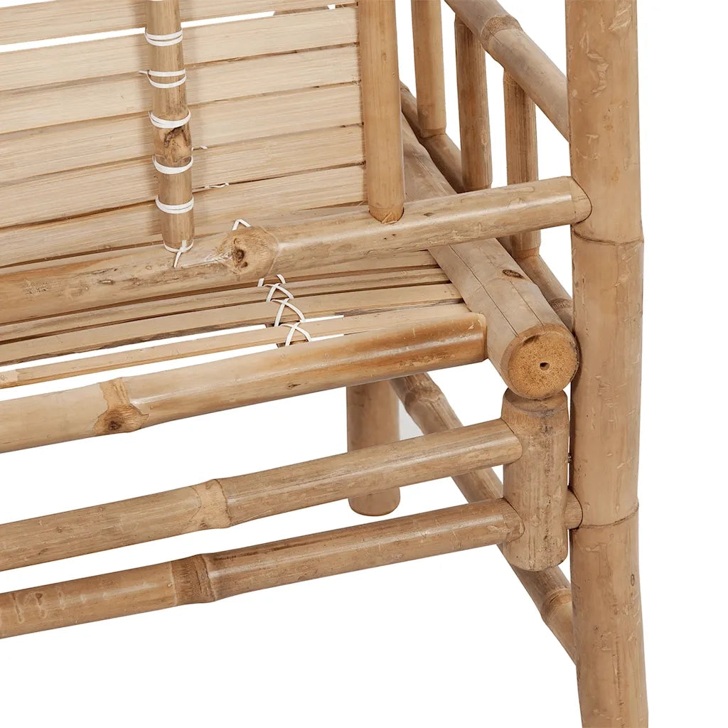 Panca da Giardino con Cuscino 120 cm in Bambù 3063887