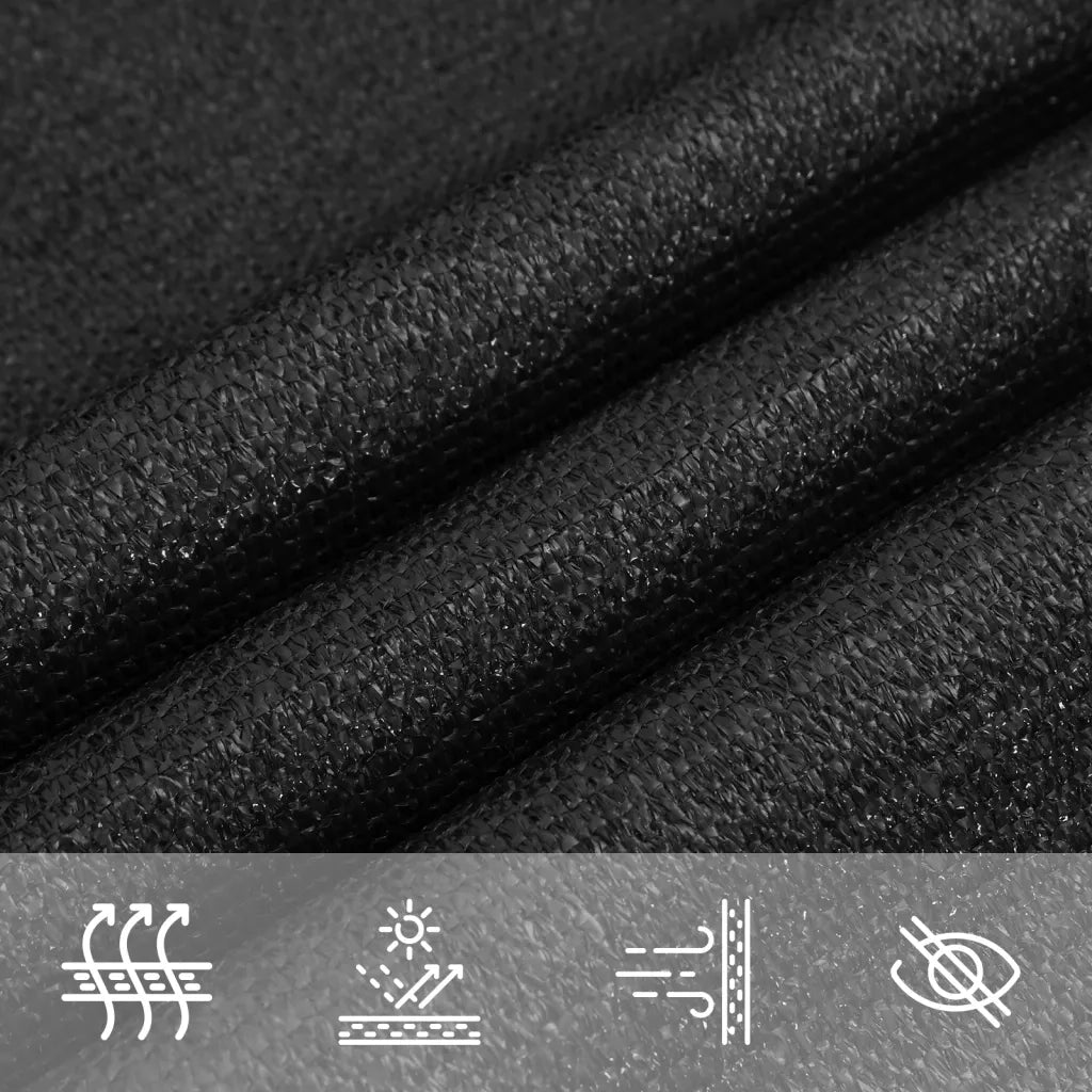 Vela Parasole-Telo Ombra-Vela Ombreggiante 160 g/m2 Nera 3x4,5 m in HDPE