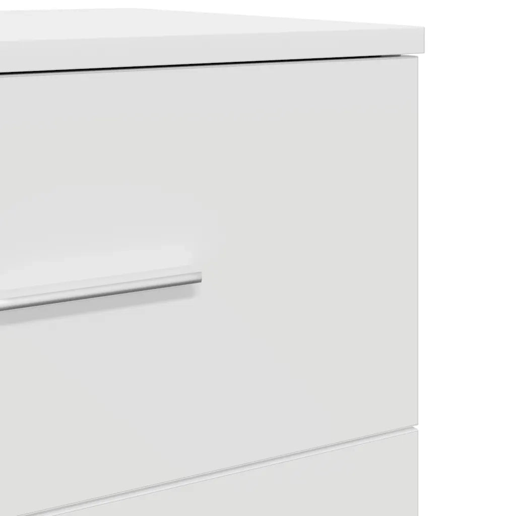 Comodino con 2 Cassetti Bianco 40x36x50 cm 858785
