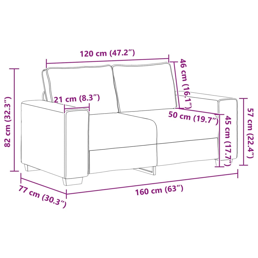 Divano 2 pcs Beige 221 x 80 x 82 cm Tessuto misto lino 3324688