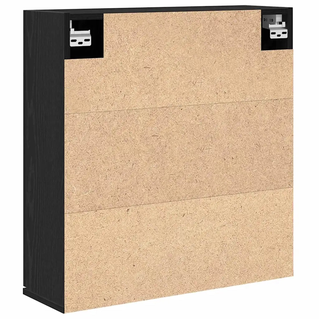 Mobiletto per specchio con porta Rovere Nero 64 x 20 x 67 cm 862096