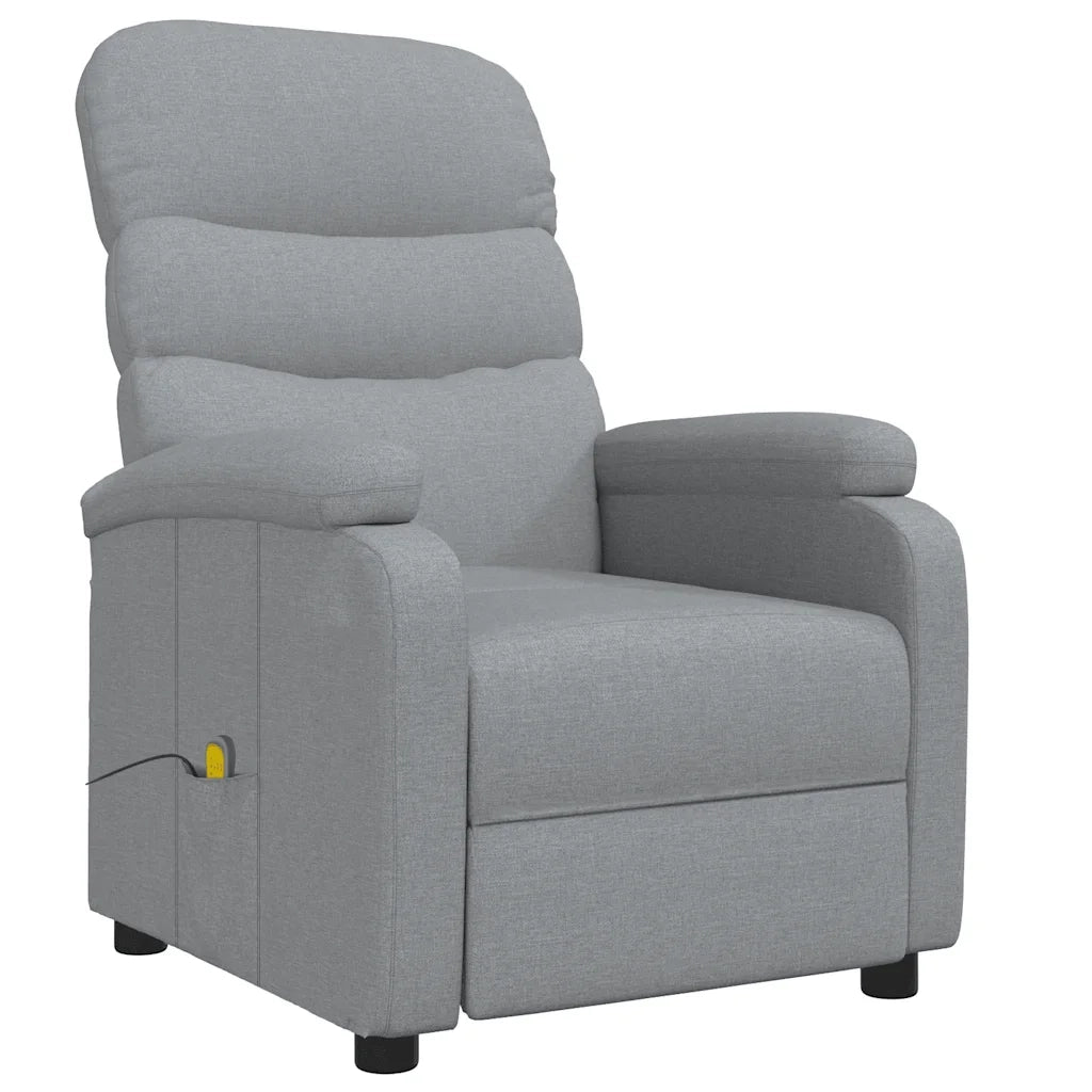 Poltrona Massaggiante in Tessuto Grigio Chiaro 321226