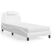 Letto Viana con Materasso Bianco 90x200 cm in Similpelle
