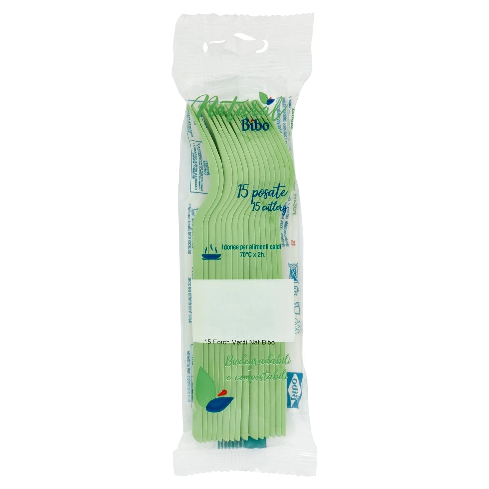MAURY'S FORCHETTE BIO 15 PEZZI VERDI