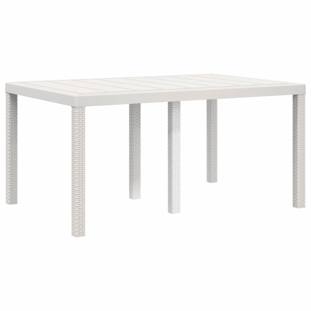 Set da Pranzo per Giardino 5 pz Bianco e Antracite PP 3430128