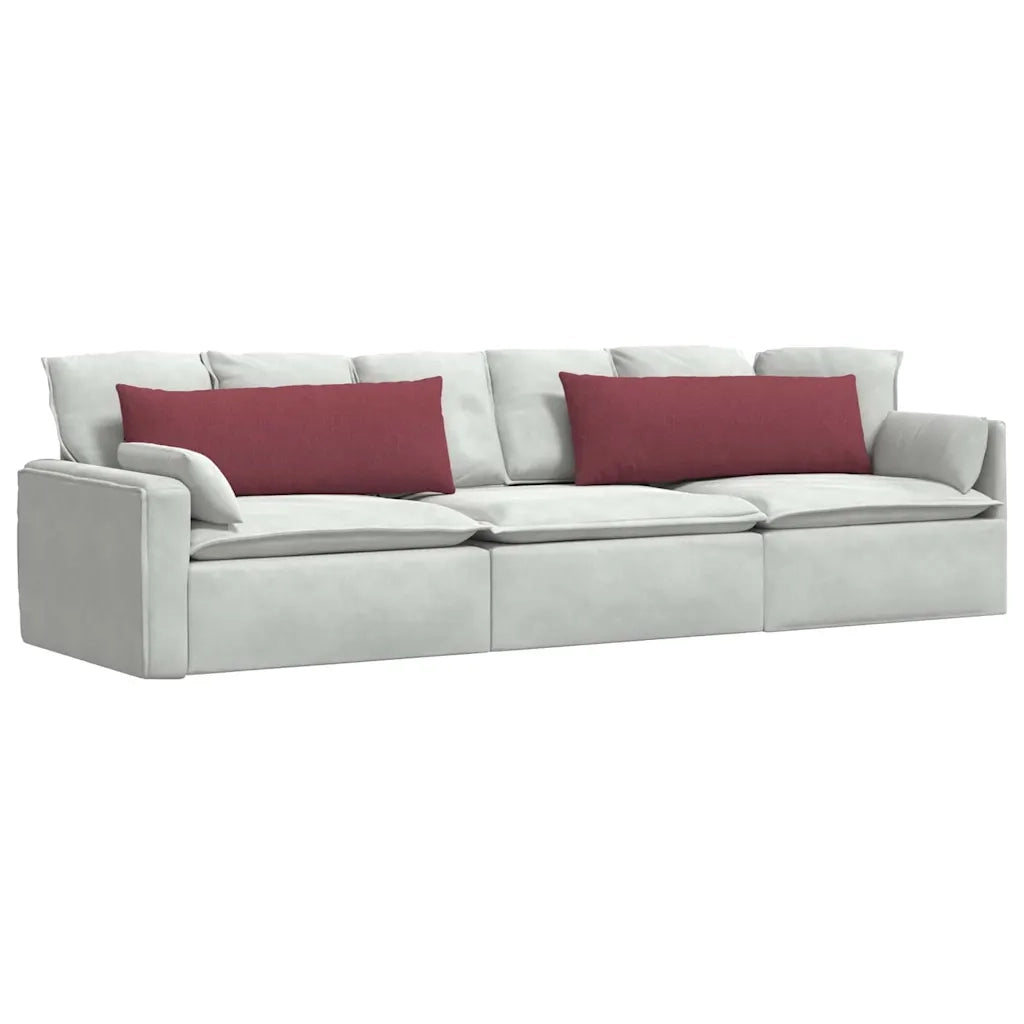 Cuscini da Divano 2 pcs Rosso Vino 120 x 40 cm Tessuto 42013785