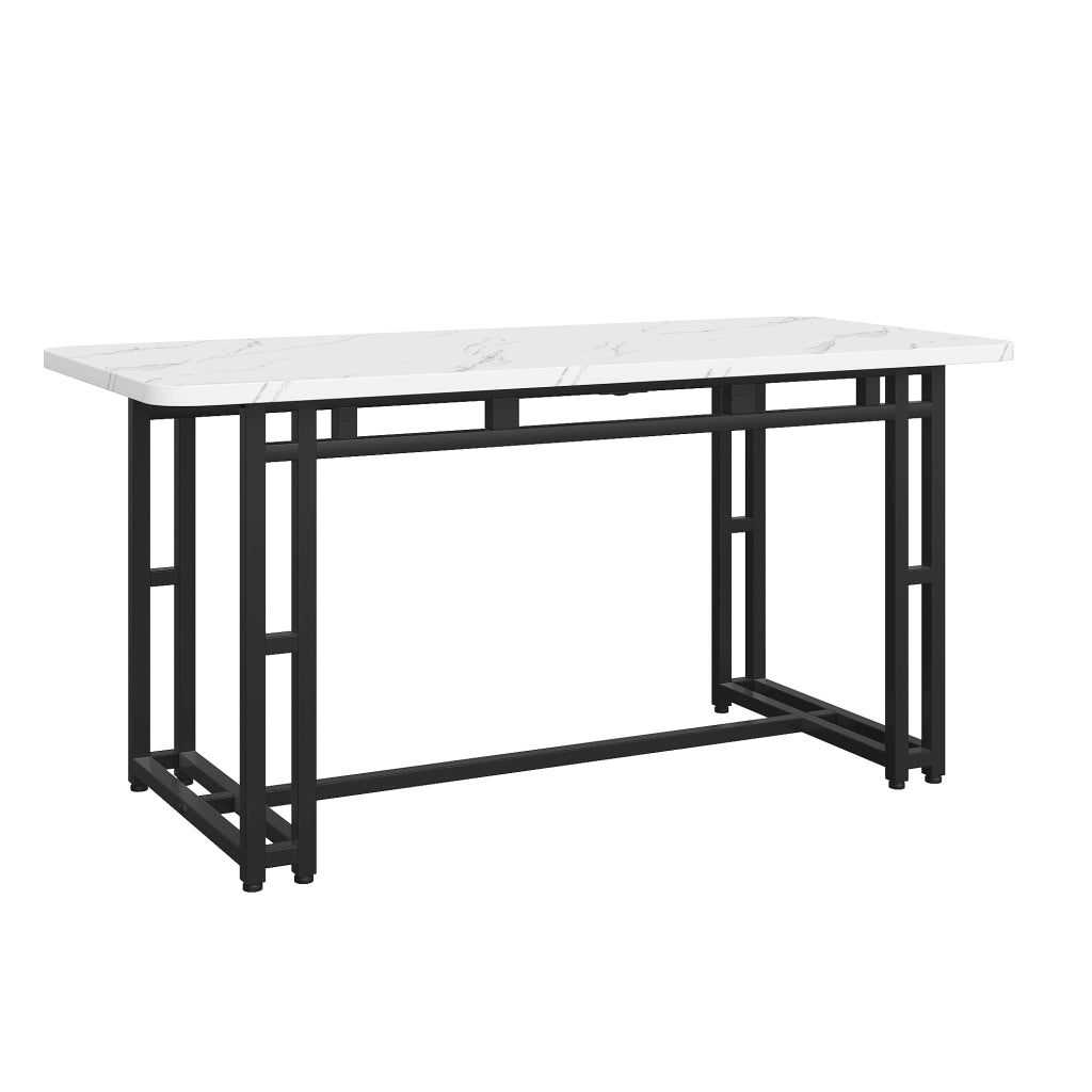 Tavolo da Pranzo Rettangolare ¨C Xylo ¨C Nero, Gambe in Metallo, 140x80 cm