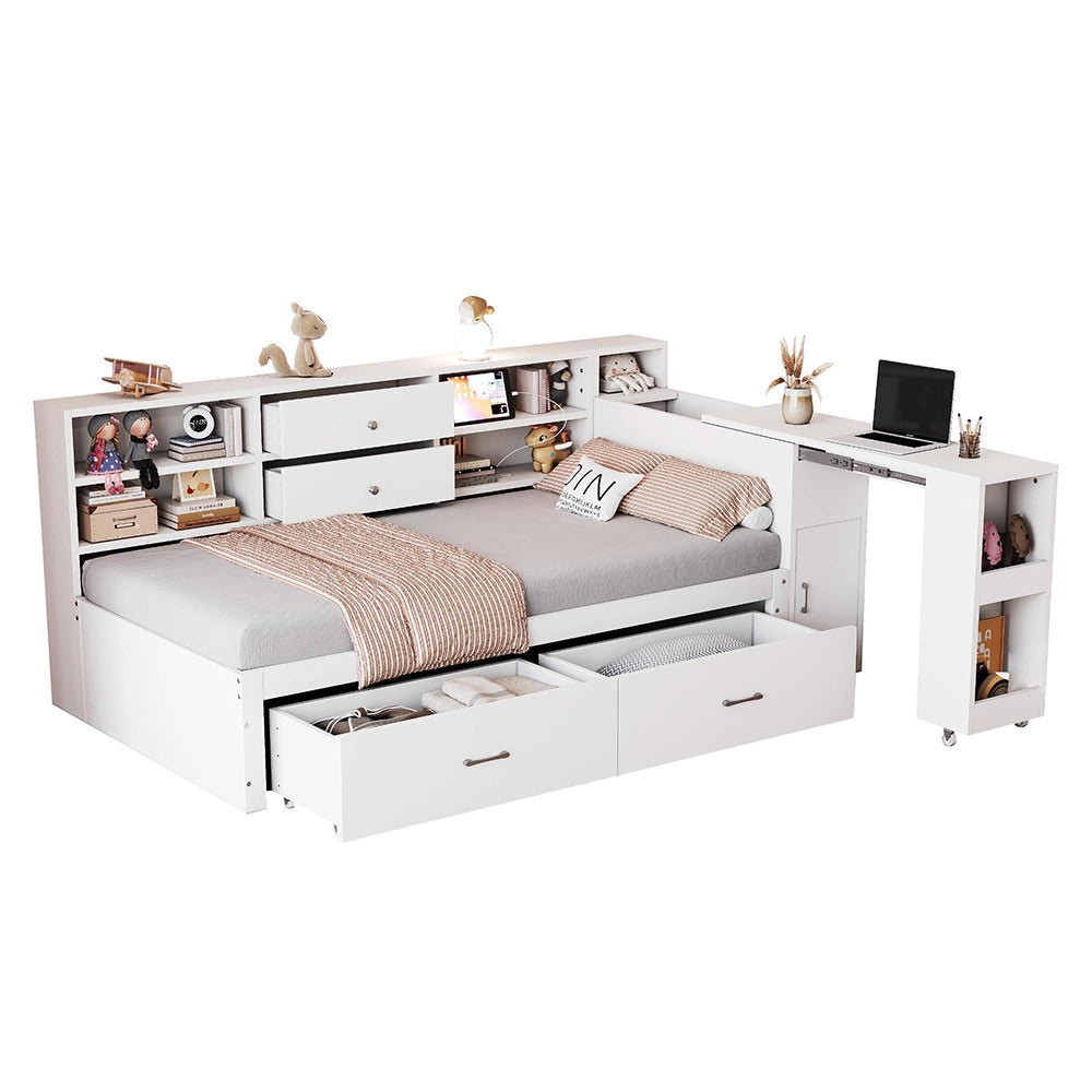 Divano letto - Xylo - 90x200 cm legno con scrivania