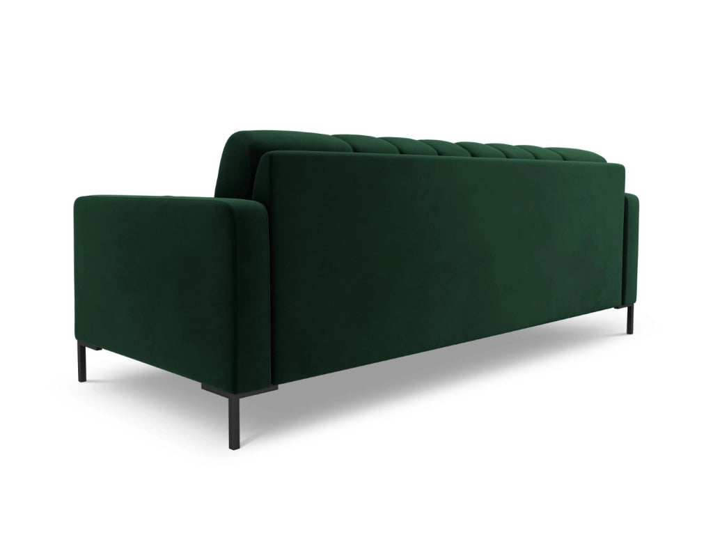 Cosmopolitan Design - Divano "Bali" 4 posti in velluto verde bottiglia 