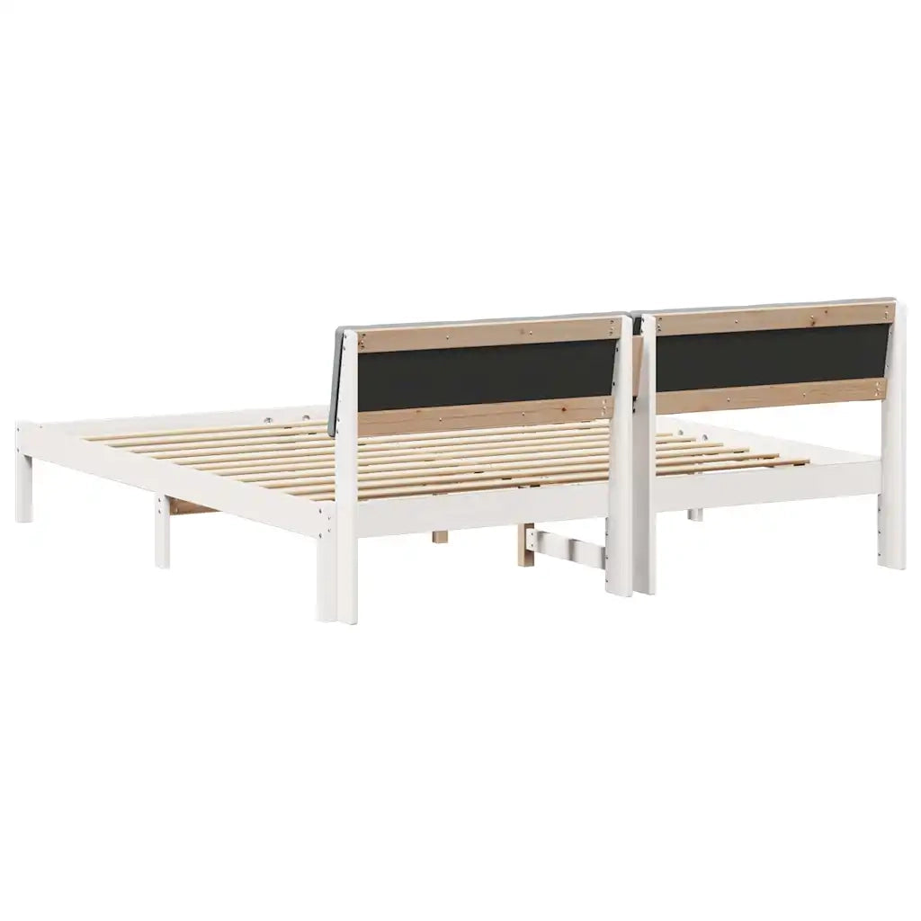 Struttura del Letto Bianco e grigio chiaro 200 x 200 cm 3394332