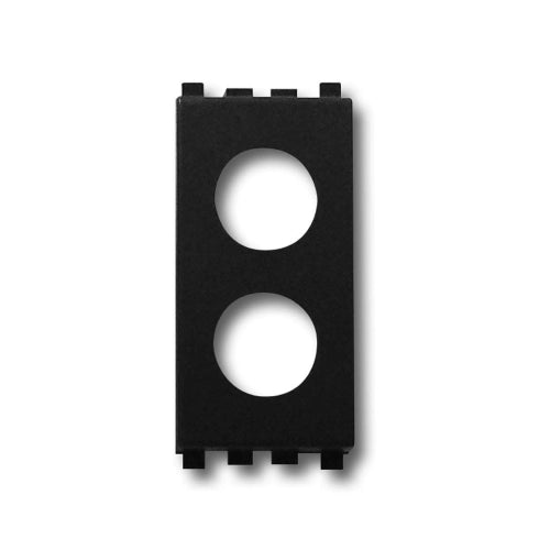VI-EKB2 ADATTATORE PER LA SERIE CIVILE VIMAR EIKON BLACK ® DI COLORE NERO CON 2 FORI PER LE PRESE DEMISCELATE A 2 USCITE (PDM)