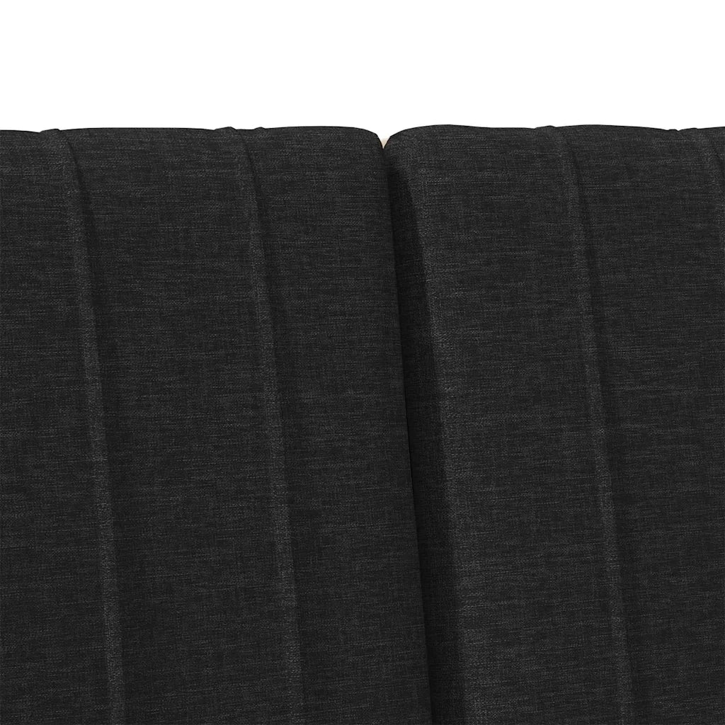 Testiera imbottita-Testiera con Cuscini-Testata Nero 160 cm Pino massello 394781
