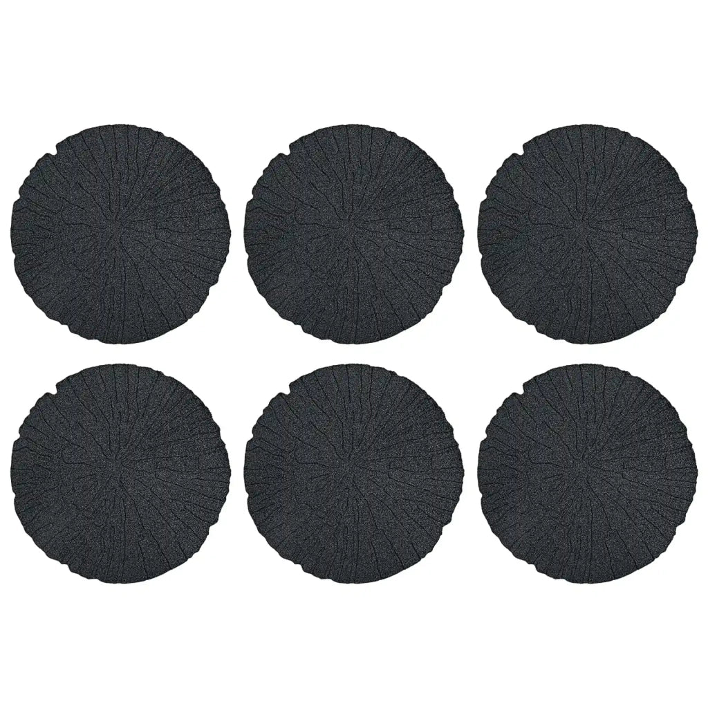 Pietra da Passo 6 pcs Nero Ø 45 x 1,8 cm Gomma 42030074