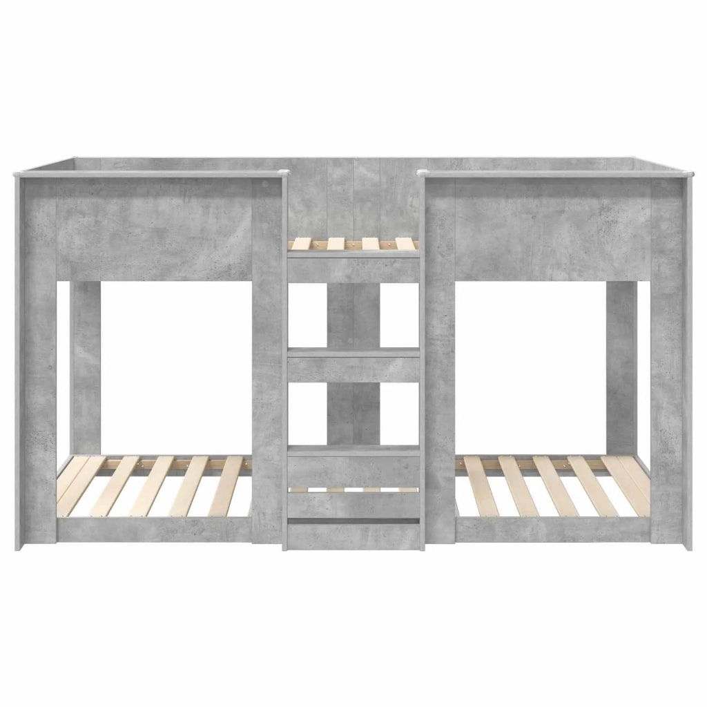 Letto a Castello per Bambini Grigio cemento 100 x 200 cm