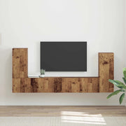 Set mobile TV 4 pcs Legno vecchio Legno multistrato 3409121