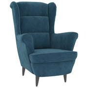 Poltrona | Sedia Relax Blu in Velluto