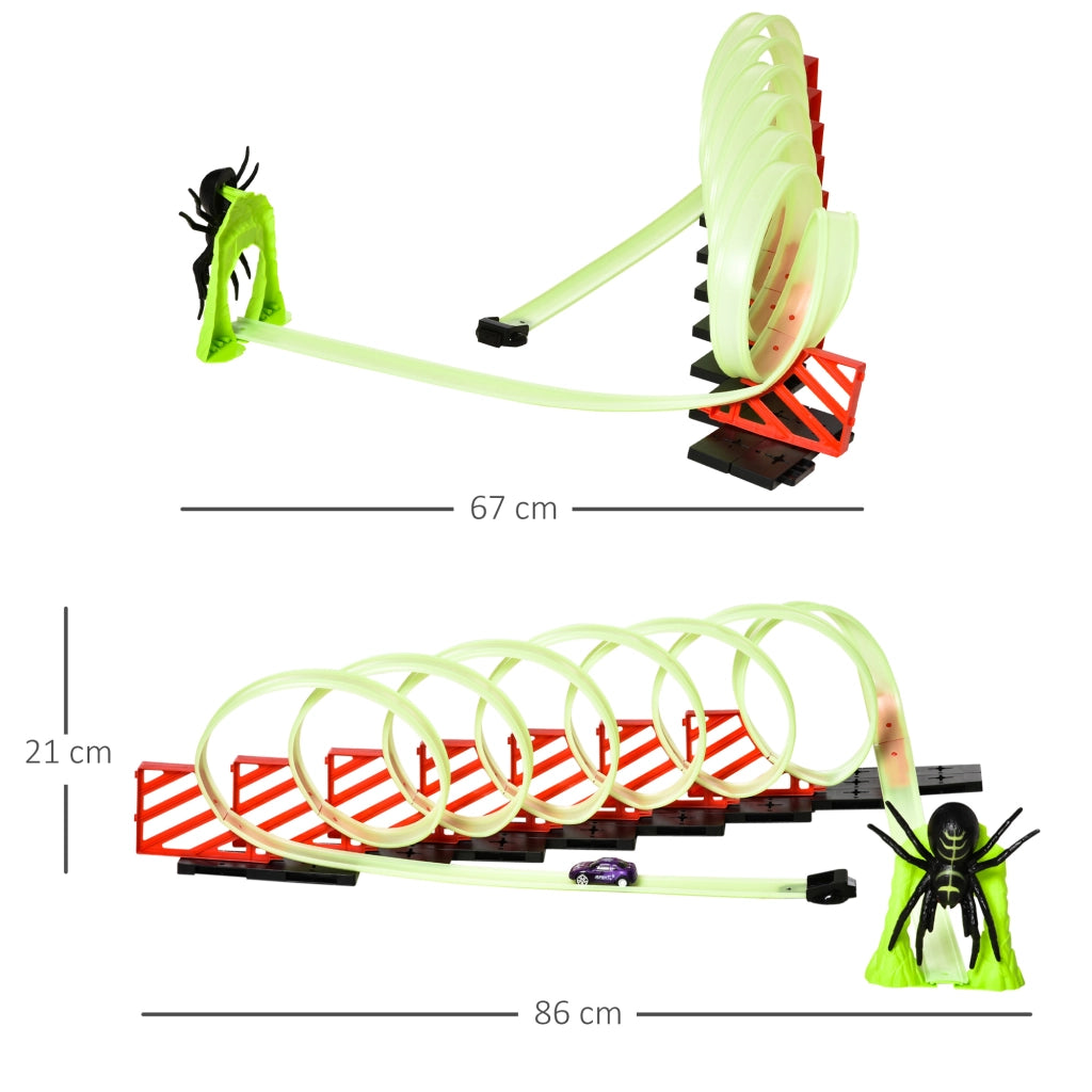 Pista Macchinine con Luci LED ¨C Xylo ¨C Verde e Rosso, con Auto Inclusa
