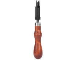 Strumento per lavorazione del cuoio versatile - Manico ergonomico - Attrezzo duraturo - Puntino a V - Strumento per cuoio con diverse larghezze di taglio - Alta durezza - Strumento per lavorazione del cuoio