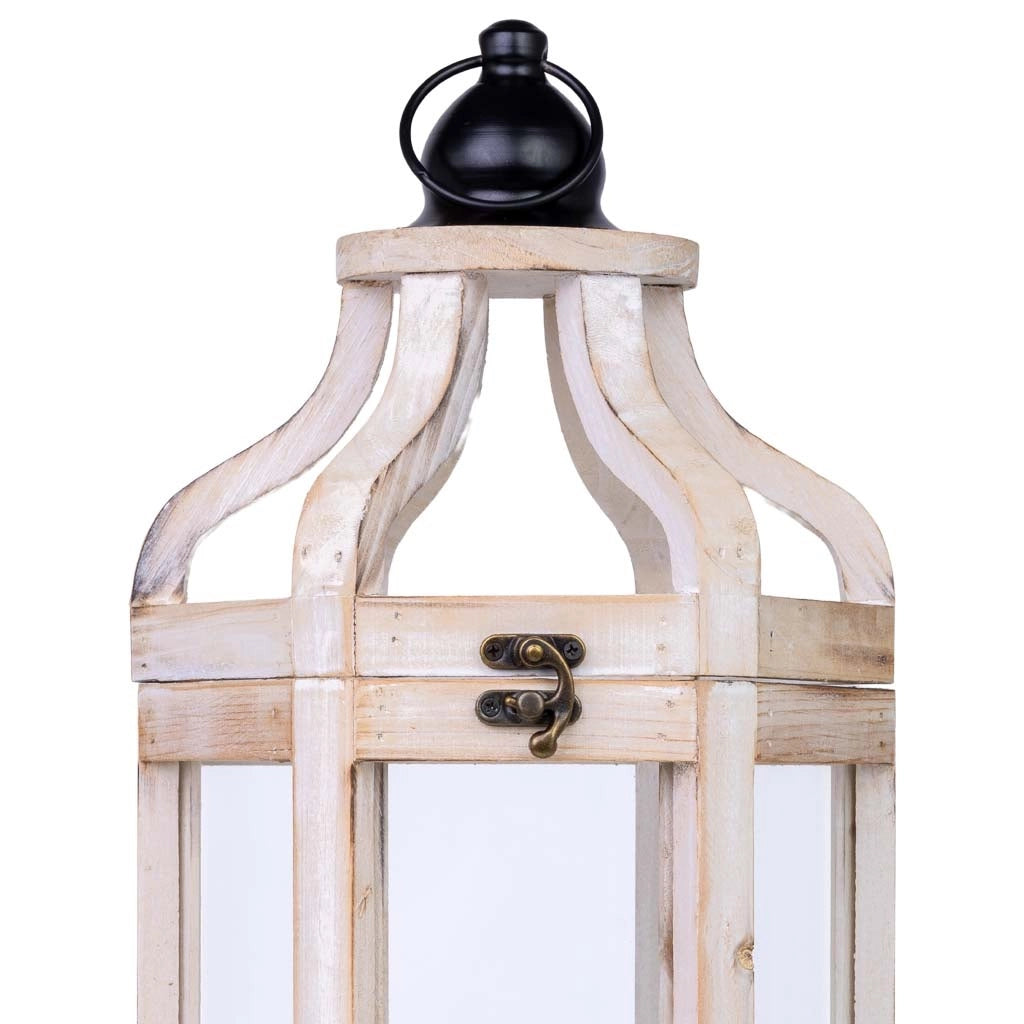 Lanterna in legno 21x19x51h cm