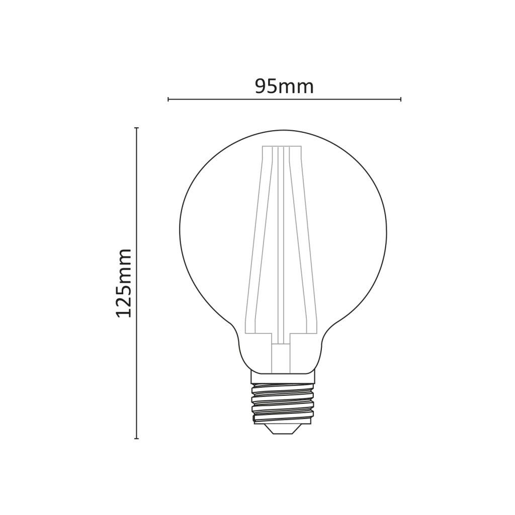 Lampadina a led Globo G95 Dimmerabile 10W 2700K E27