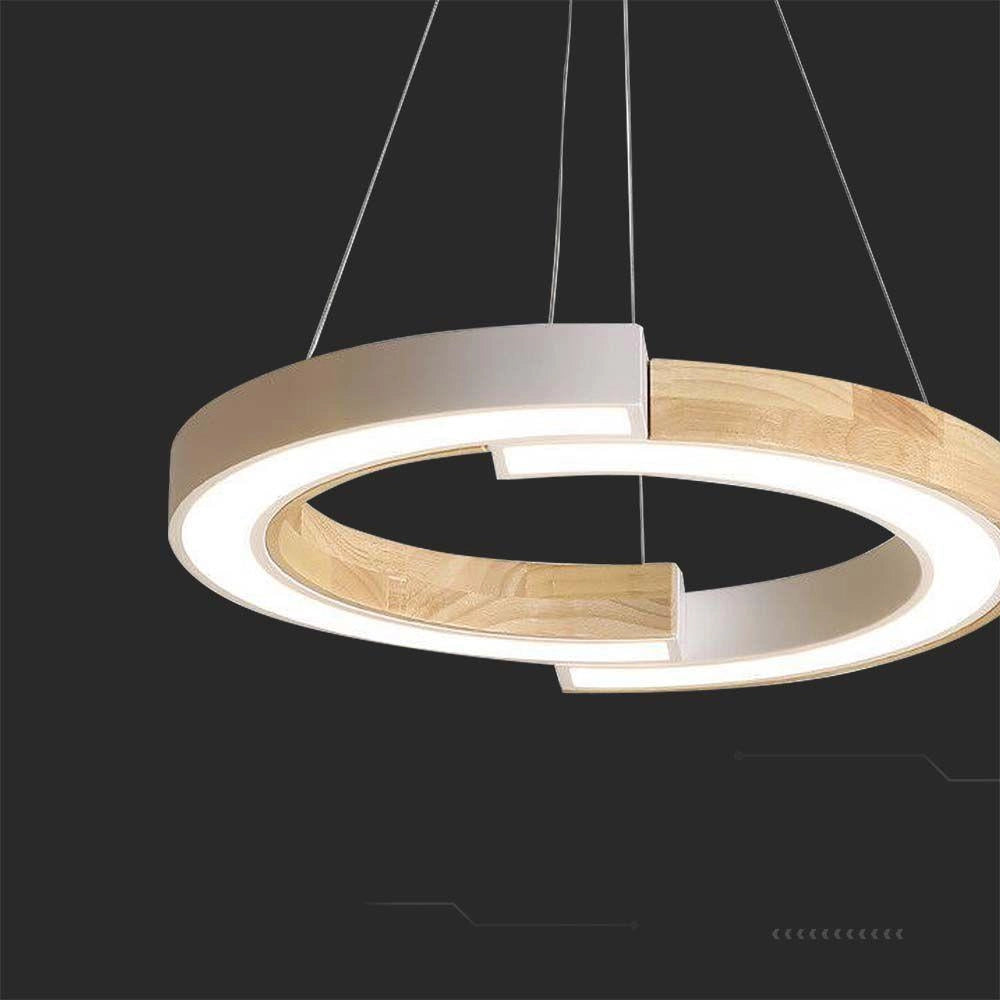 Lampada a sospensione LED V-TAC 32W 4000K legno bianca