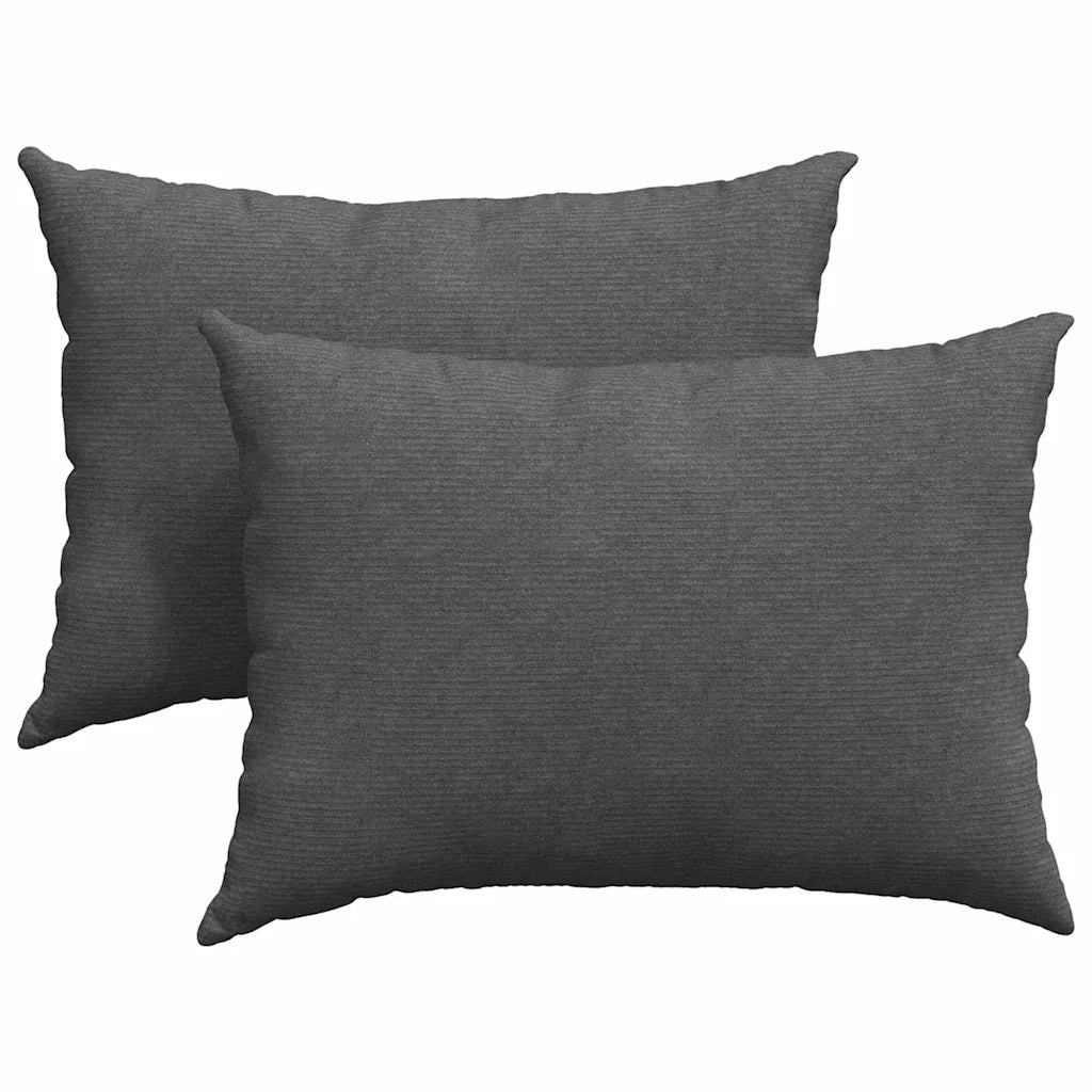 Cuscini da Divano 2 pz-Set di 2 Cuscini per Sofa Grigio scuro 70 x 50 cm 728432
