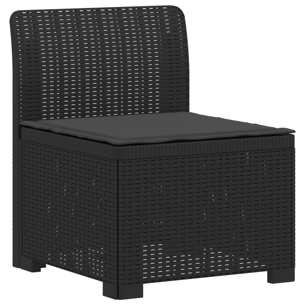 Divano da esterno-Divano da Giardino 3 posti con cuscini in look rattan PP 467550