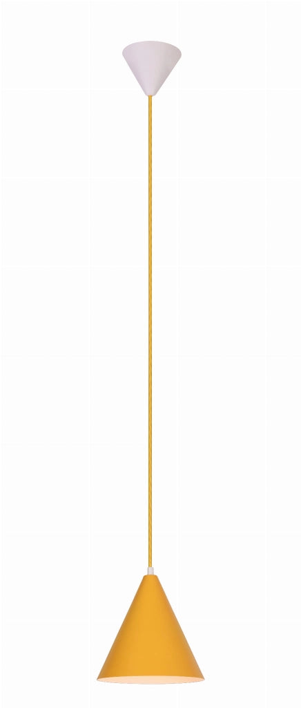Lampada a sospensione Candellux Voss E27 gialla Ø20