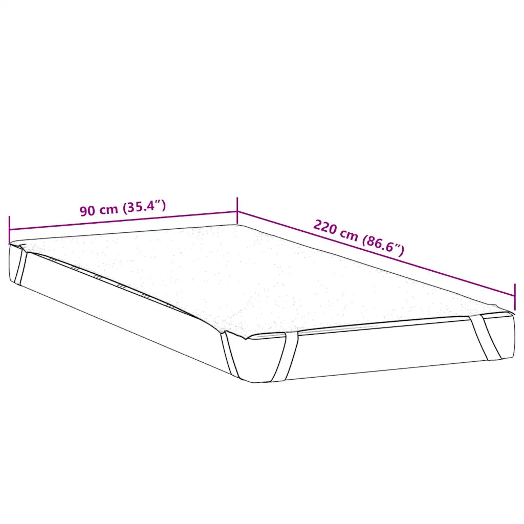 Coprimaterasso Bianco 90x220 cm Impermeabile 4100175