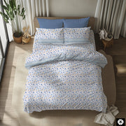 Sasafa, set Completo Letto Singolo in Policotone, blu
