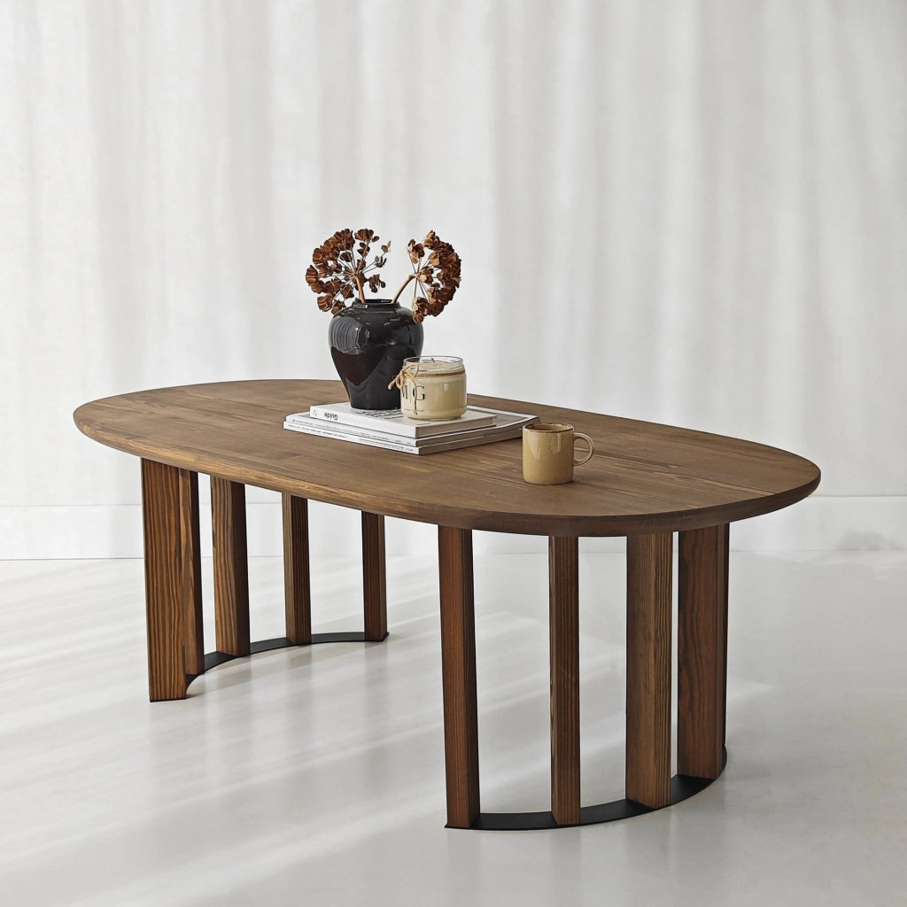 Tavolino in legno "Elysia" - 120 x 60 x 40 cm - Marrone