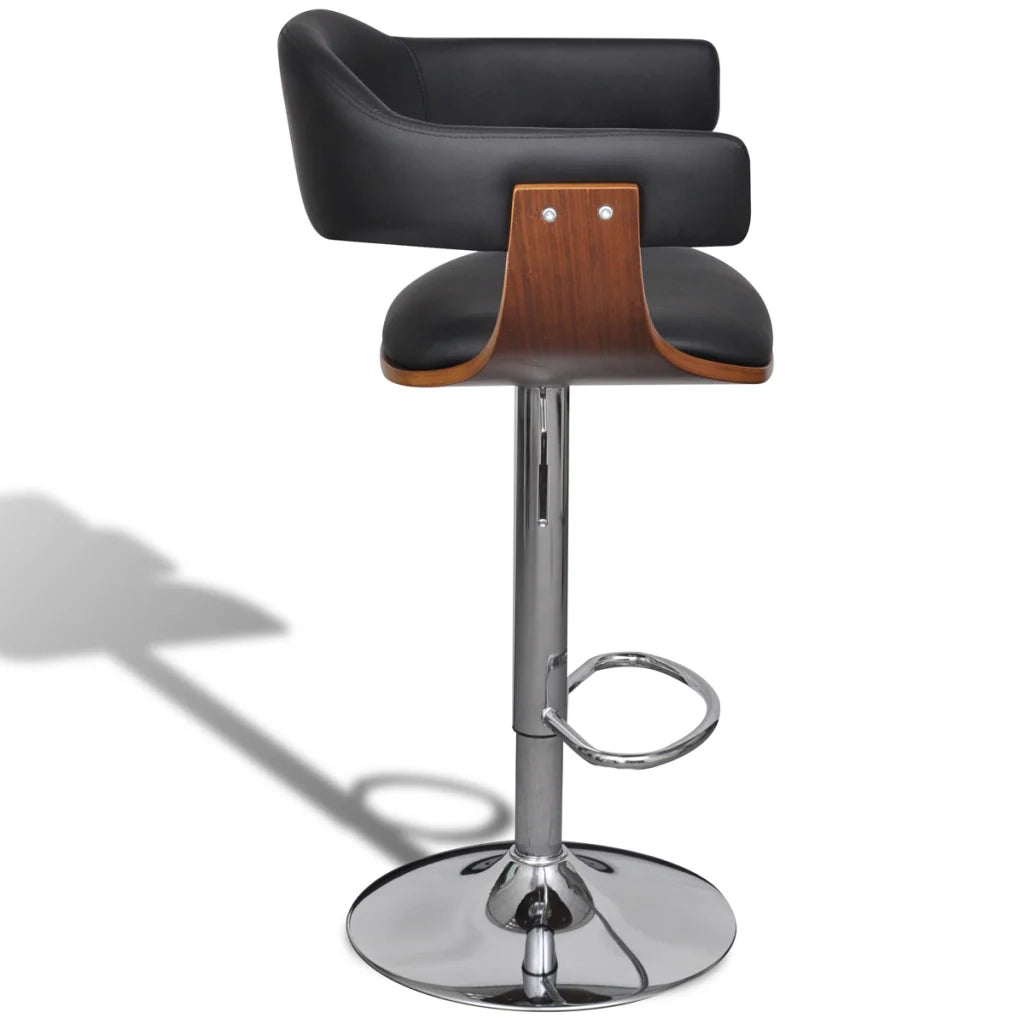 Set di 2 sgabelli da bar moderni in legno e nero 1202019
