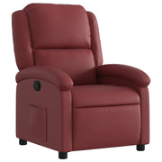 Poltrona | Sedia Relax Reclinabile Rosso Vino in Similpelle