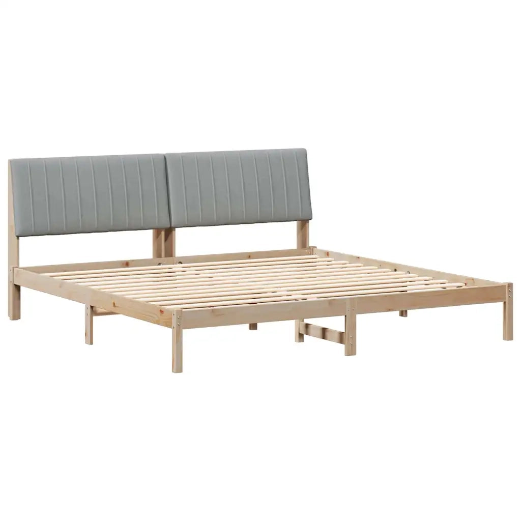 Struttura del letto Marrone 200 x 200 cm Pino massello