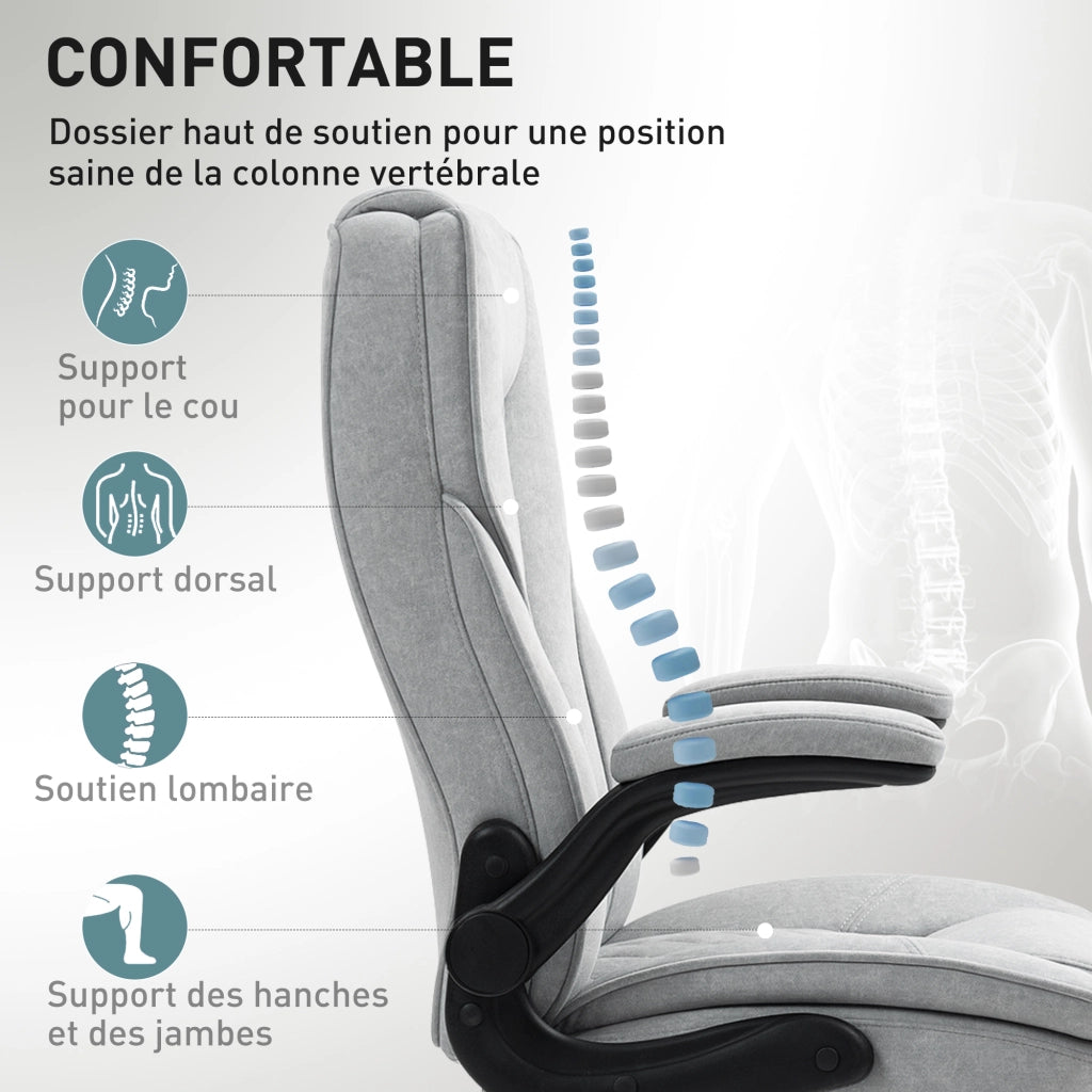 Sedia da ufficio ergonomica ¨C Minimal ¨C Grigio 70x70x114-122 cm