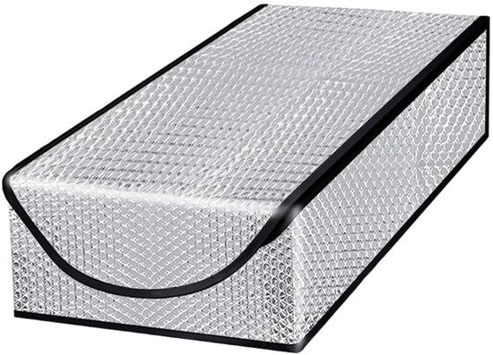 Trappatoio di soffitta isolante per risparmio energetico - Copertura di soffitta antincendio - Tasche di isolamento extra spesse - Isolamento della porta di soffitta - Materiale di alluminio duraturo - 26,4 x 55,1 cm