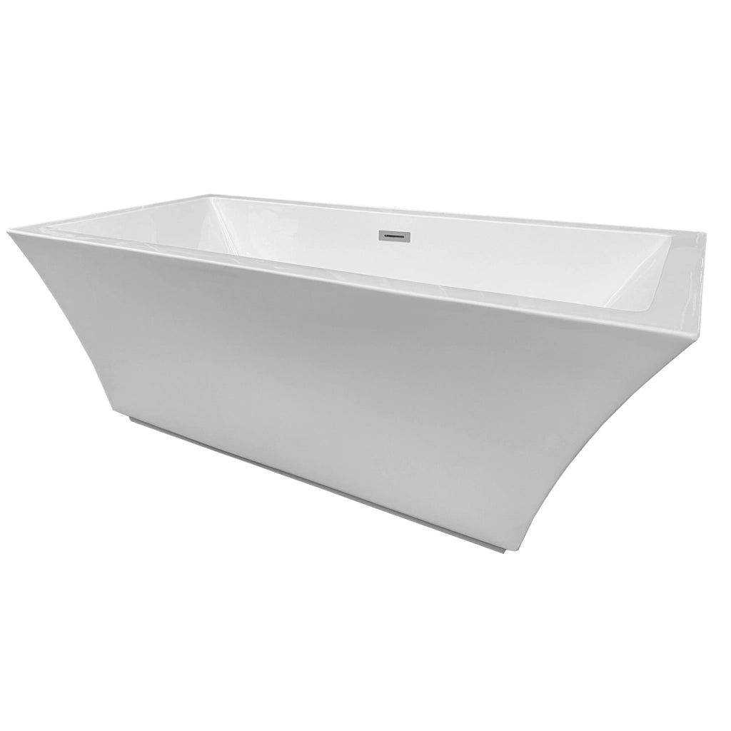 Vasca freestanding bianca 170 X 80 cm + Rubinetto a colonna – Susan