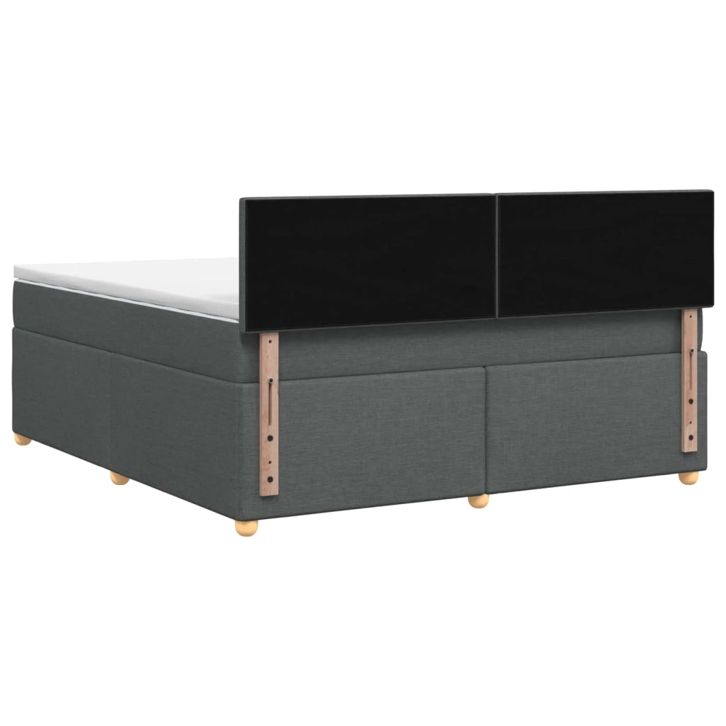 Letto box spring con materasso Grigio Scuro 140 x 190 cm 3450952