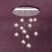 WILLOW SOSPENSIONE 12 LUCI VETRO TRASPARENTE 1098-S12-TR