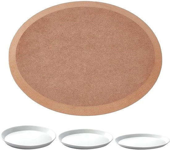 Placca di MDF per ceramisti - forma ovale a mano - strumentazione per ceramisti - 25 x 19 x 1,5 cm - alta qualità - forma per ceramisti