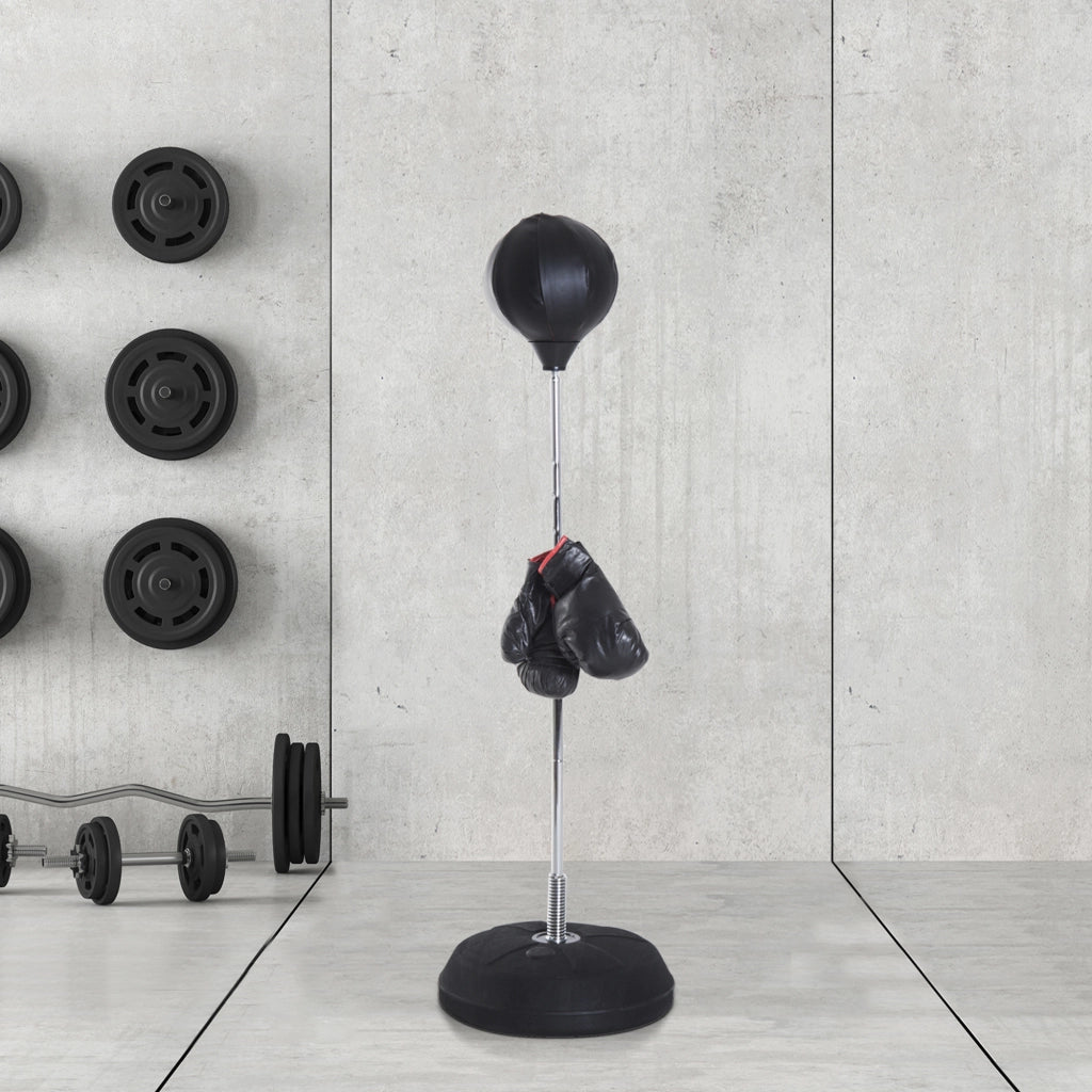 Sacco da boxe regolabile in altezza 4 livelli 126-144 cm ¨C Minimal ¨C nero