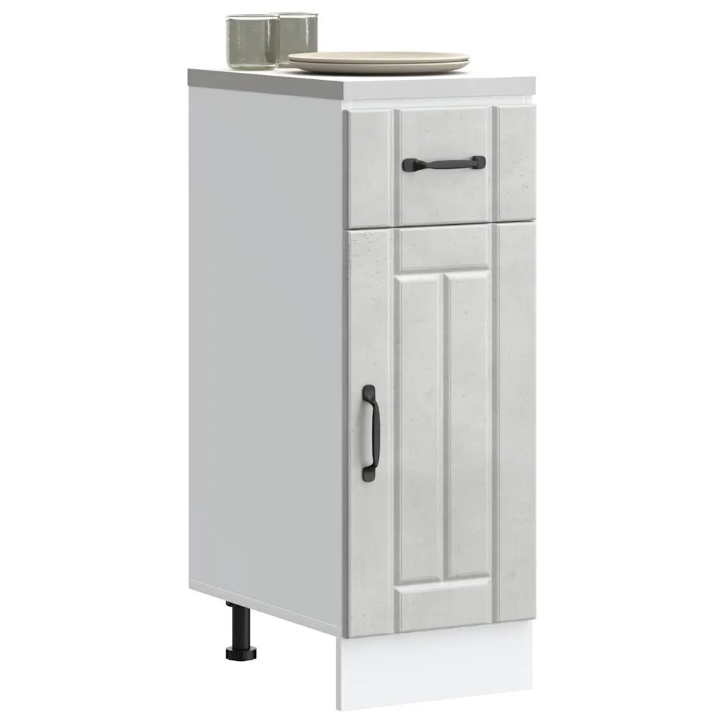 Base da Cucina Lucca Grigio Cemento in Legno Multistrato 853701