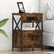 Armadio da Notte Rovere fumé 40 x 31 x 60 cm Legno multistrato 859494